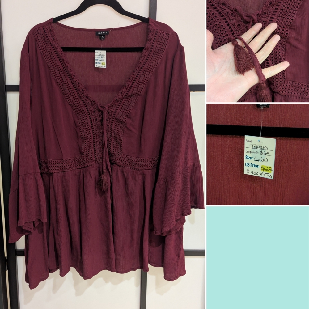 Torrid Women's Burgundy Top